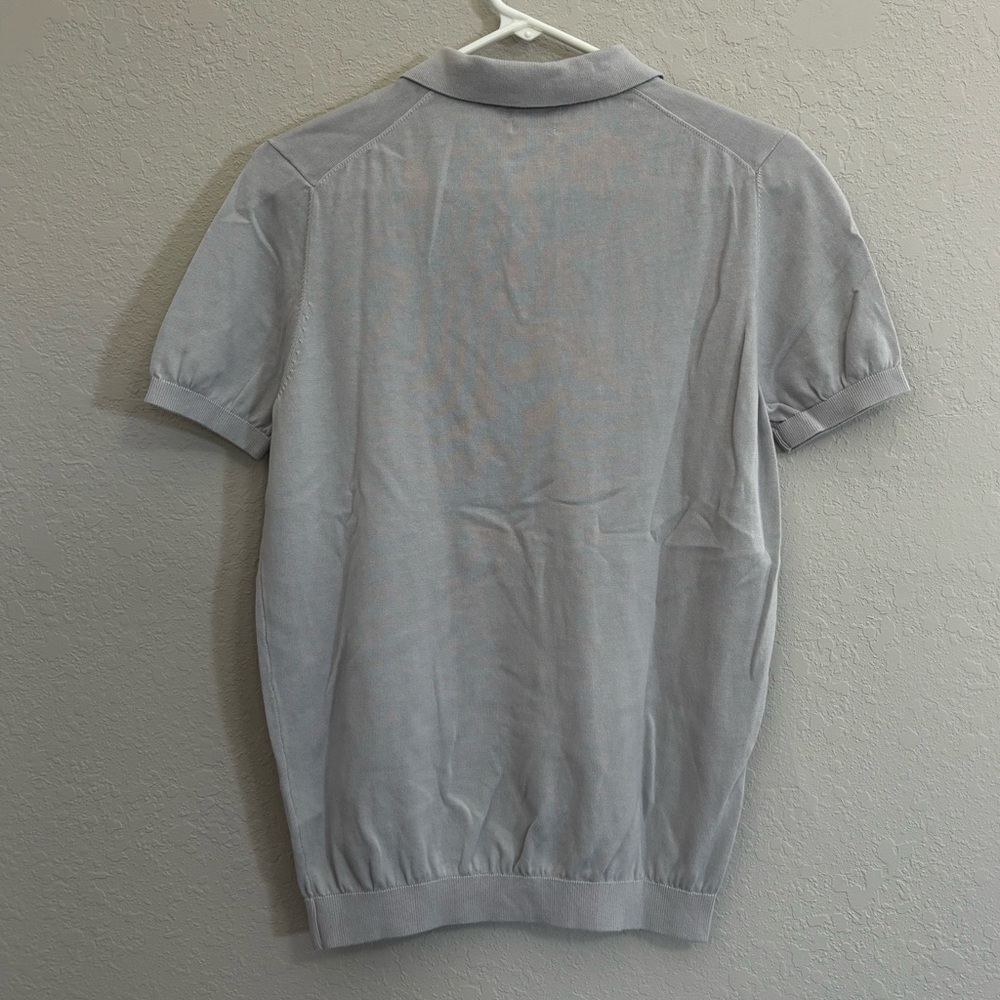 Massimo Dutti Light Gray Polo Shirt - Picture 2 of 4